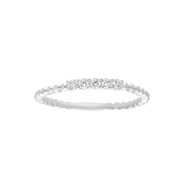 0.12ct Lab Grown Diamond Ring in 9K White Gold