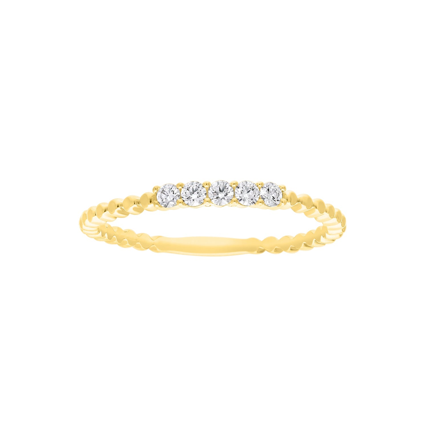 0.12ct Lab Grown Diamond Ring in 9K Yellow Gold