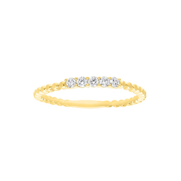 0.12ct Lab Grown Diamond Ring in 9K Yellow Gold
