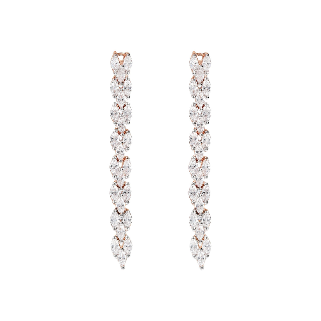 Bronzallure Cubic Zirconia Long Pendant Earrings
