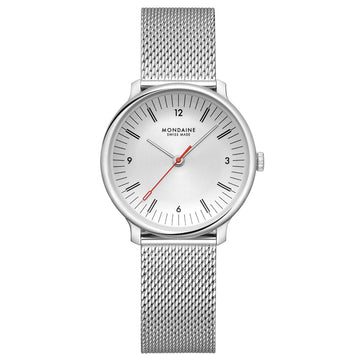 Mondaine Doppio Stainless Steel 33mm Watch MLE.33110.SM