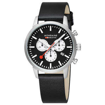 Mondaine Official Swiss Railways Neo Chronograph Super-LumiNovaÂ® 41mm Watch