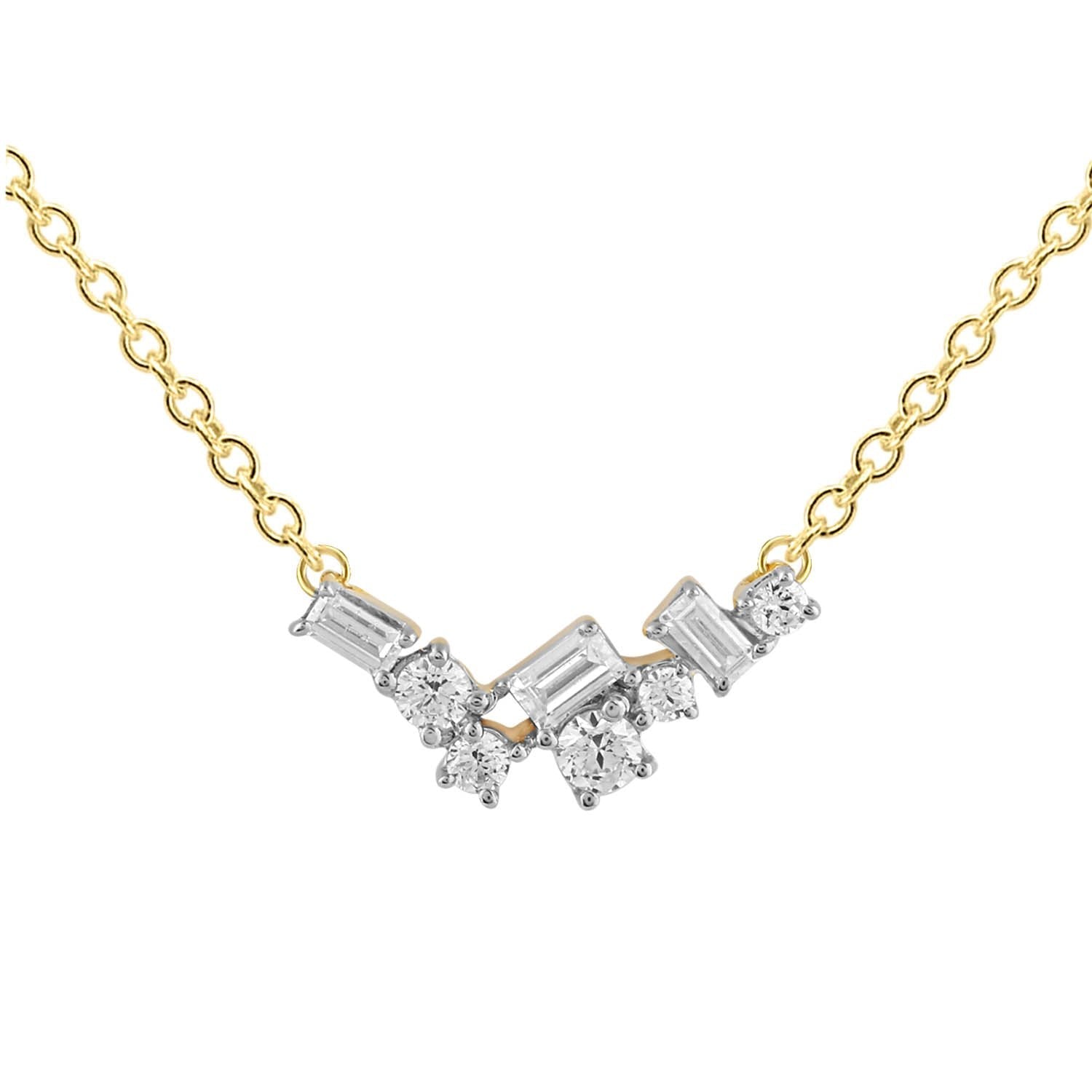 Necklace with 0.15ct Diamonds in 9K Yellow Gold