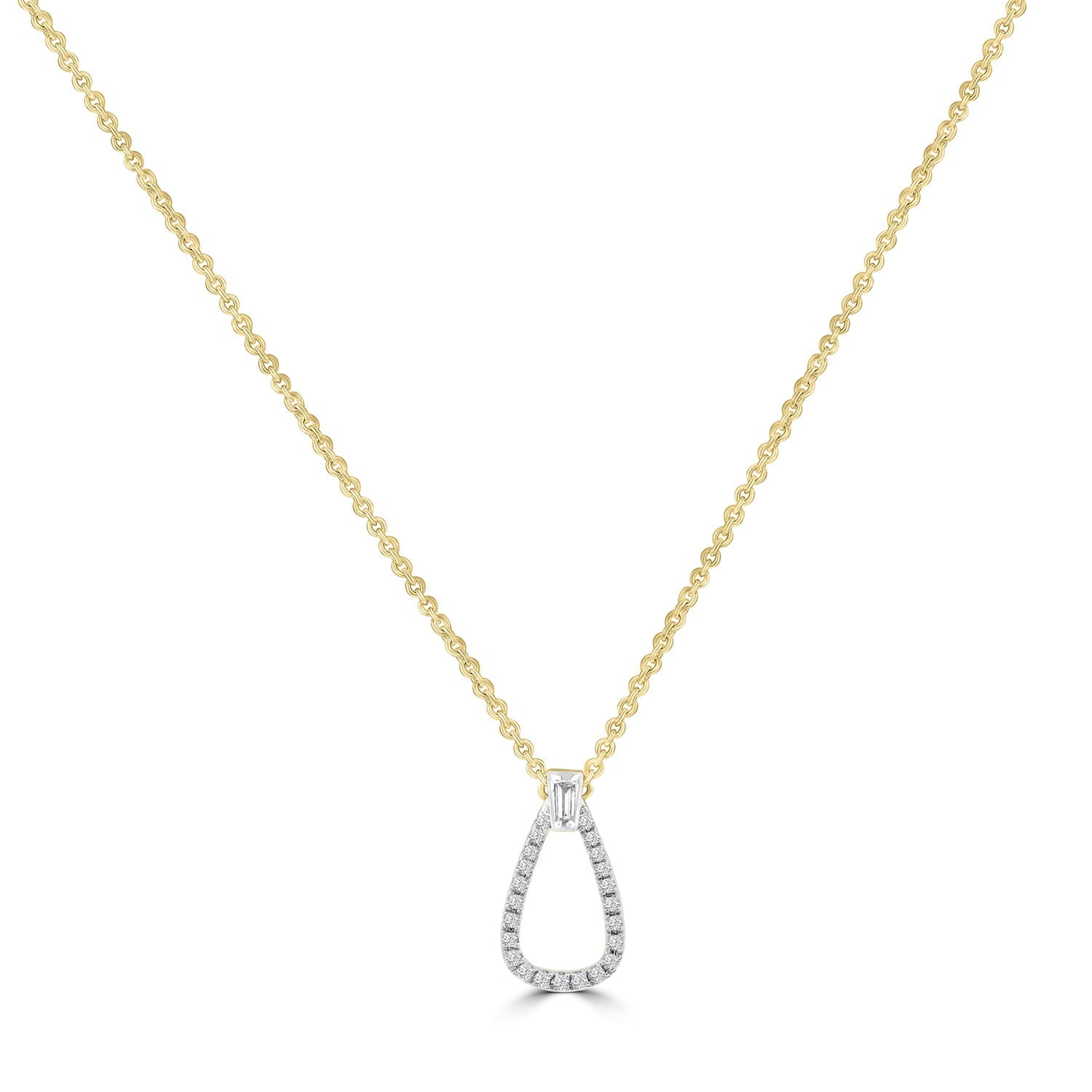 Diamond Necklace with 0.10ct Diamonds in 9K Yellow Gold
