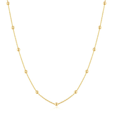 Ania Haie Gold Bobble Long Chain Necklace
