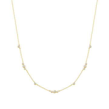 Ania Haie Gold Sparkling Bezel Cubic Zirconia Station Necklace