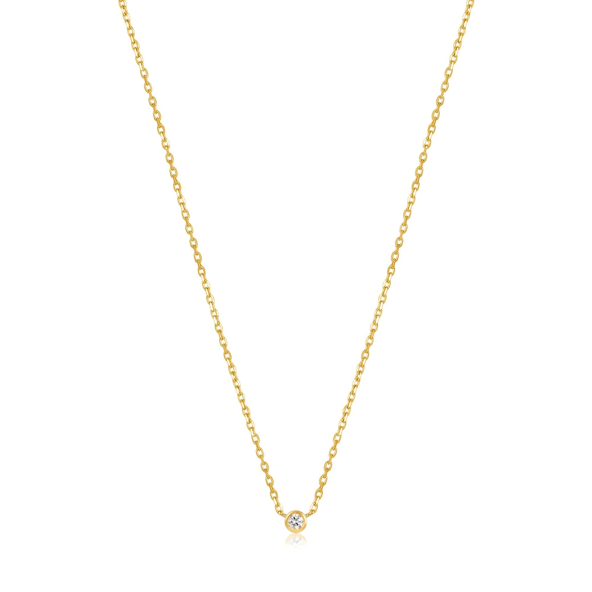 Ania Haie 14kt Gold Single Natural Diamond Necklace