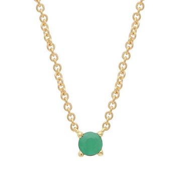 Emerald Necklace 40-45cm in 9K Yellow Gold