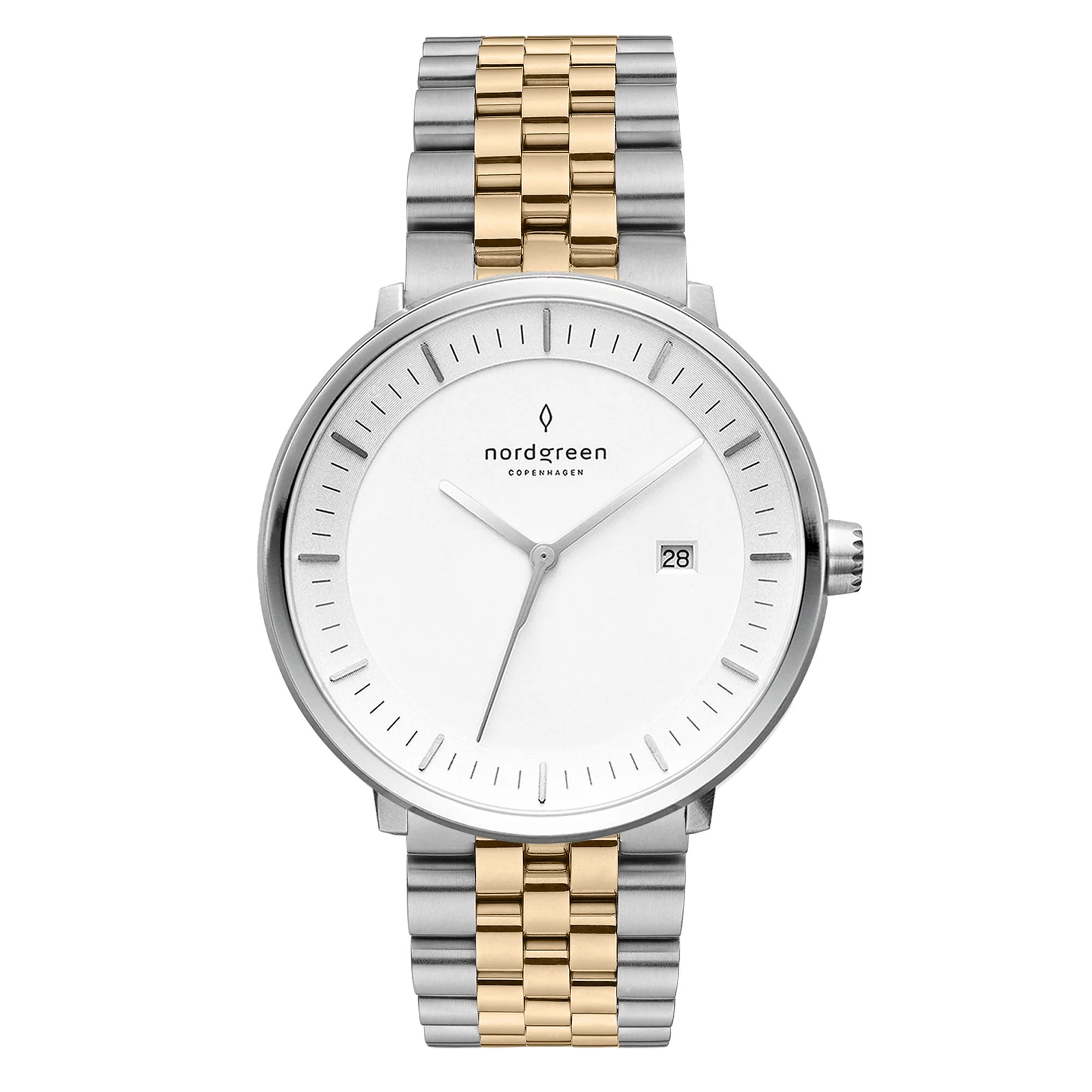 Nordgreen Philosopher 36mm Silver Two Tone Bracelet Watch
