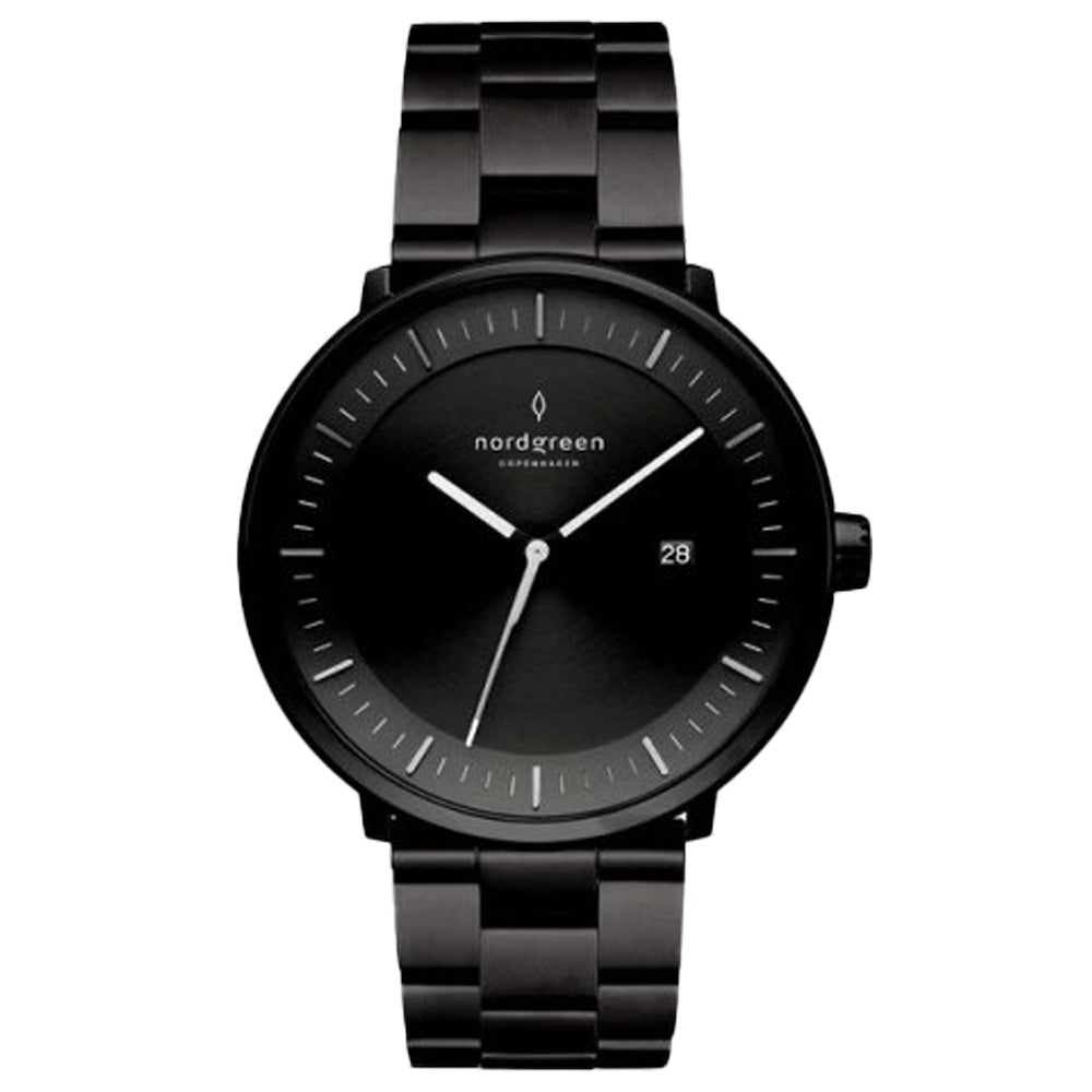 Nordgreen Philosopher 40mm Black with 3-Link Strap Watch