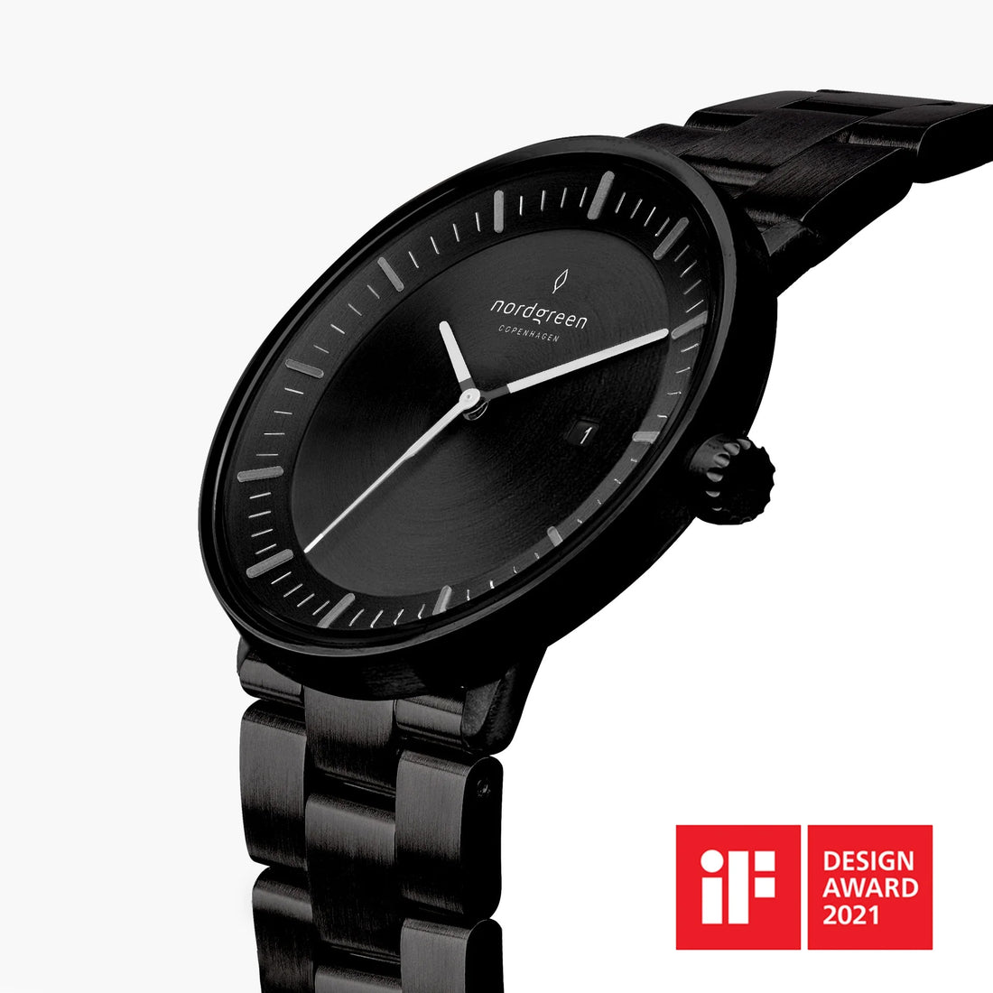 Nordgreen Philosopher 40mm Black with 3-Link Strap Watch