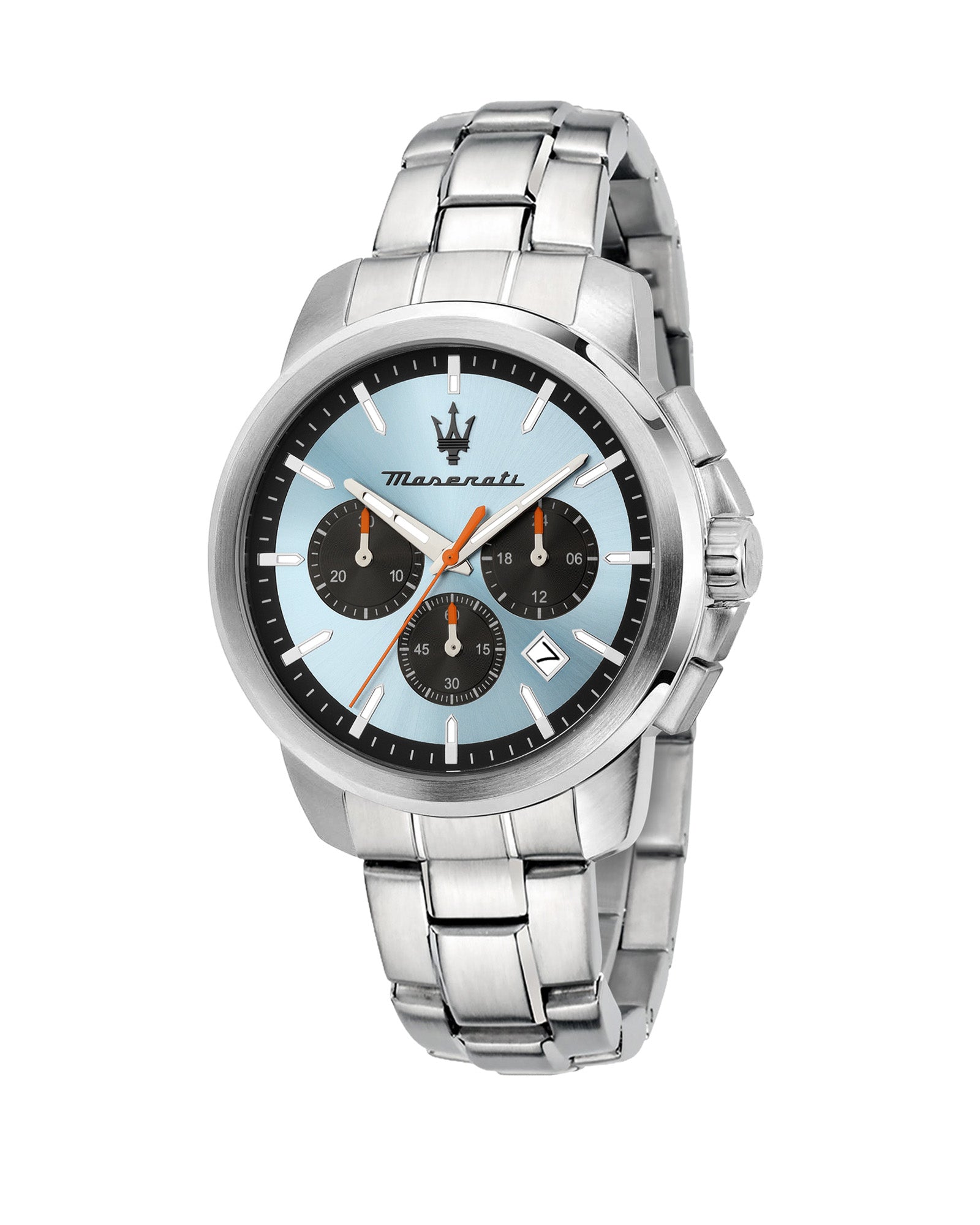 Maserati Successo 42mm Chrono Blue Dial Stainless Steel Strap Watch