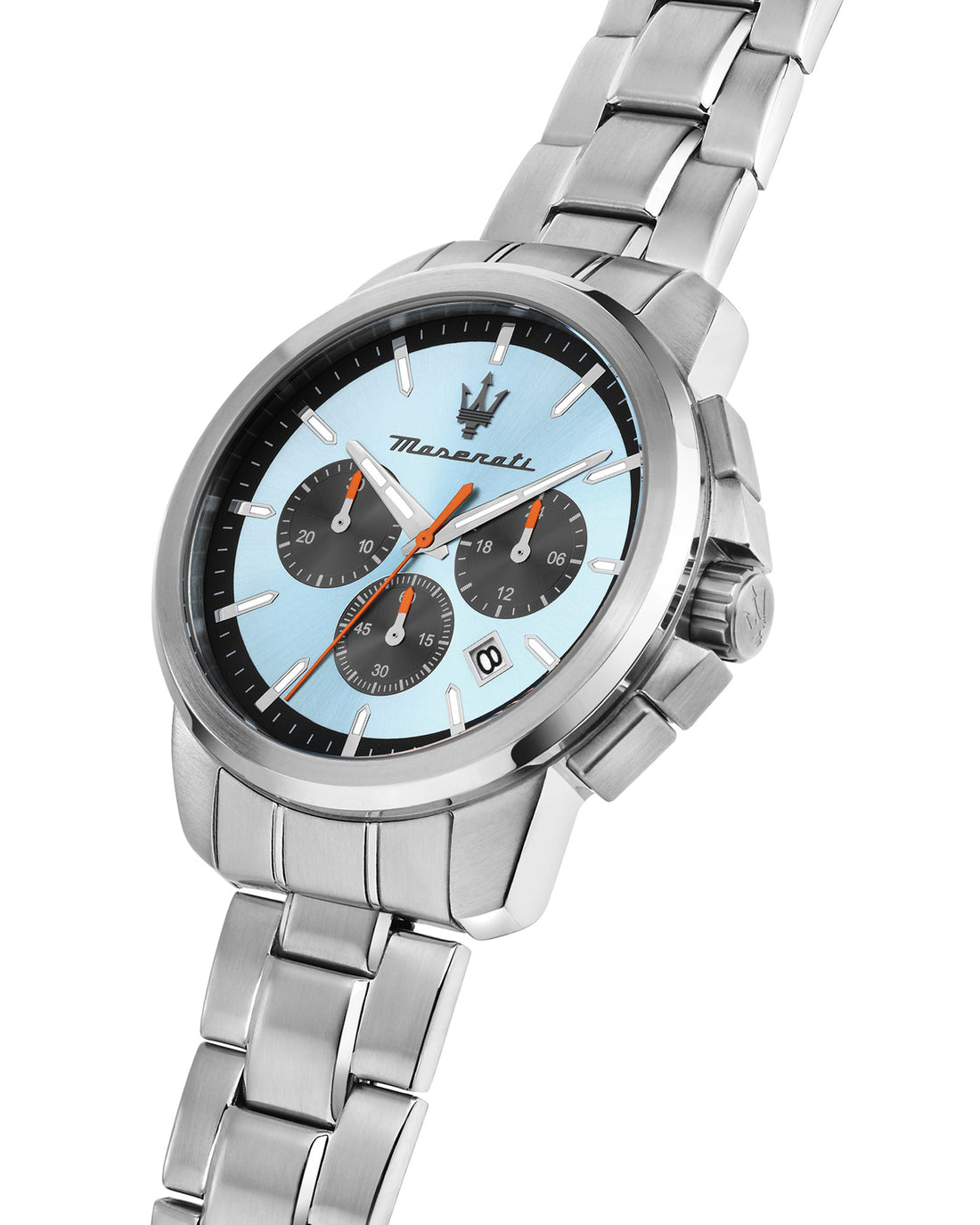 Maserati Successo 42mm Chrono Blue Dial Stainless Steel Strap Watch