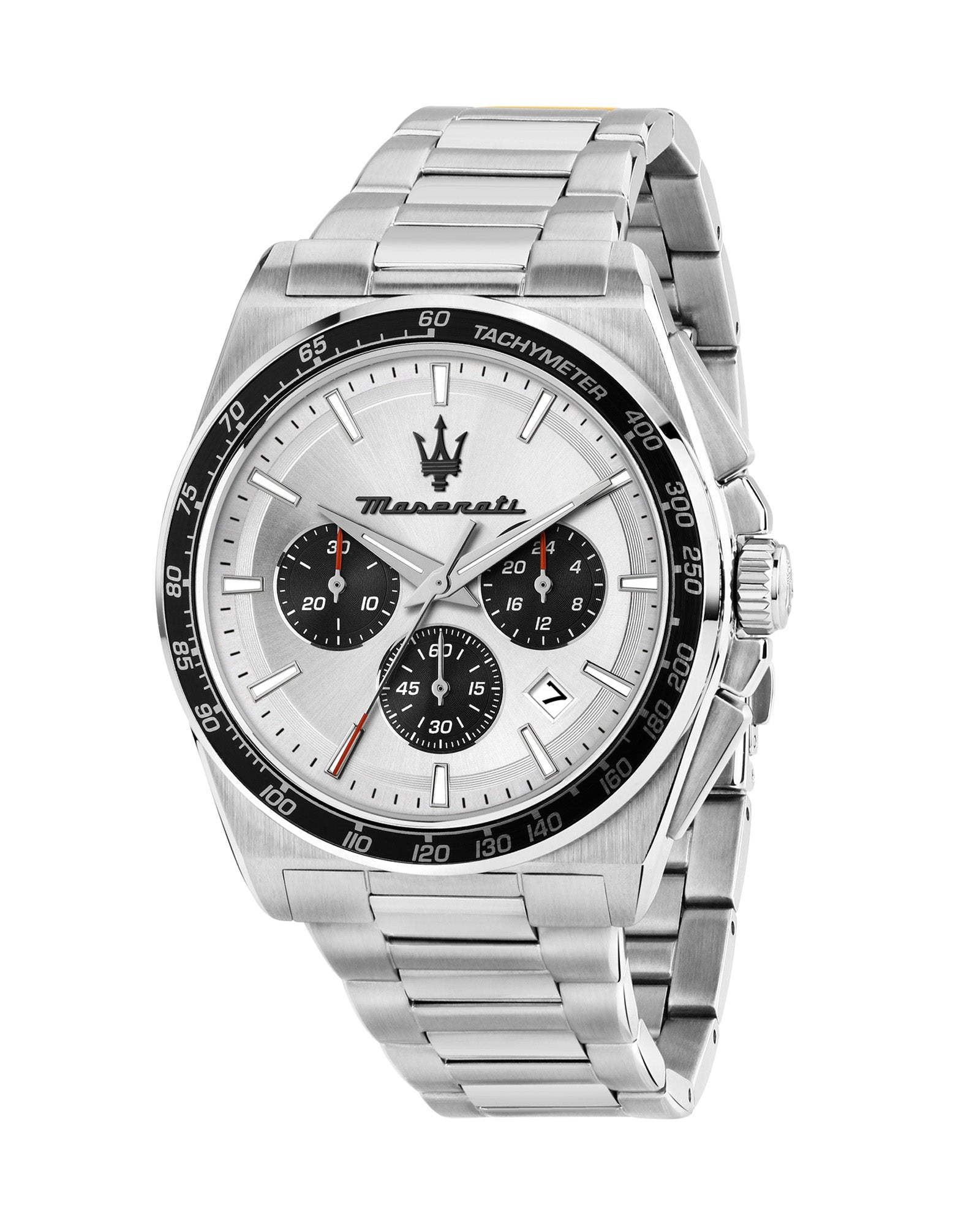 Maserati Velocita 43mm Chrono Silver Dial Stainless Steel Strap Watch