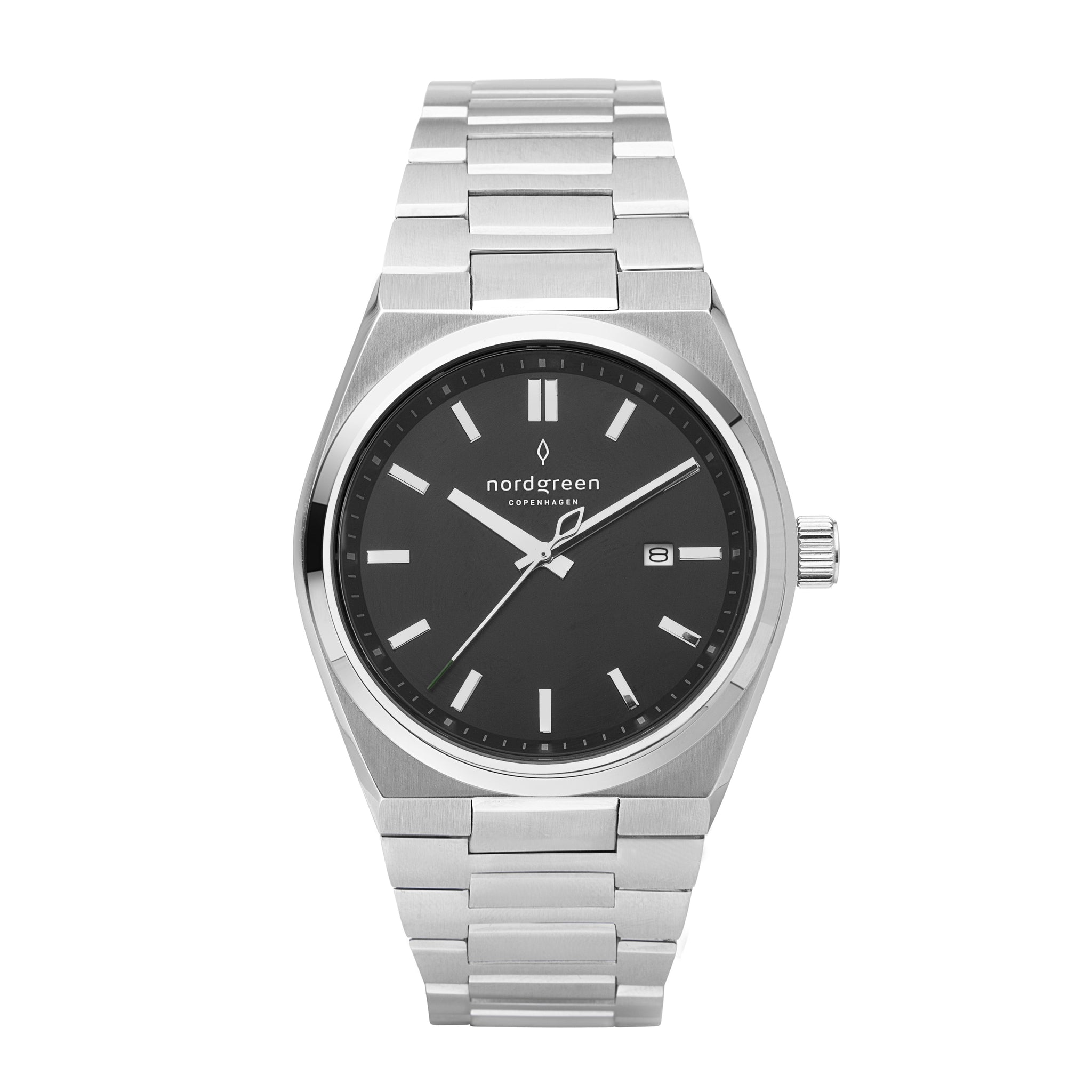 Nordgreen Succession 41mm Black Dial Stainless Steel Strap Watch