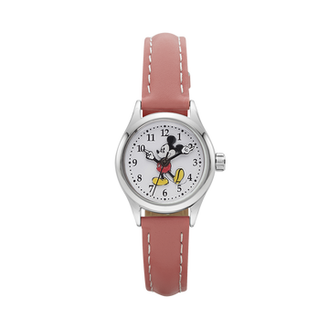 Disney Petite Mickey Pink Leather Watch