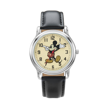 Disney Prime Mickey Collectors Edition 36mm Black Leather Watch