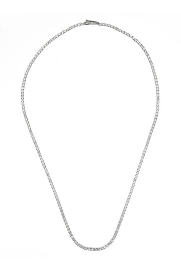 SYDNEY SOIRÉE 2MM TENNIS NECKLACE 42CM SILVER