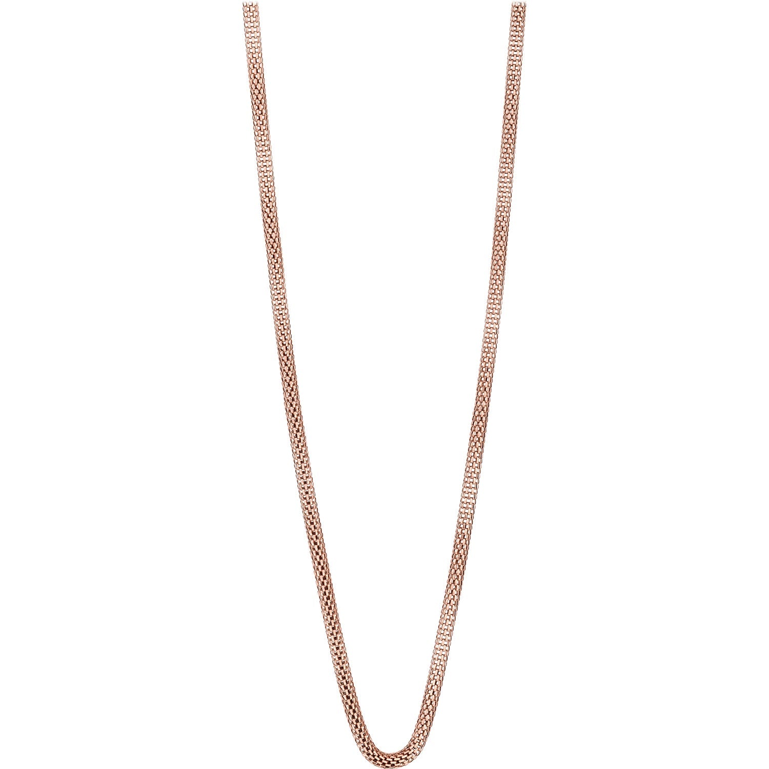 Bering Arctic Symphony Polished Rose Gold Necklace 45cm