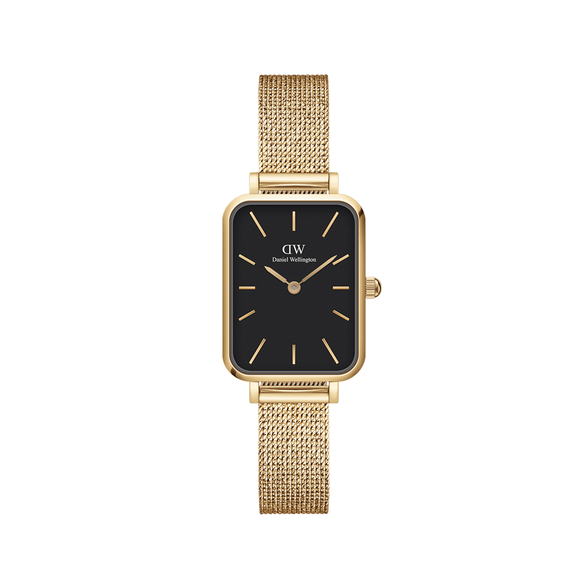 Daniel Wellington Quadro 20X26 Pressed Evergold Gold & White Watch