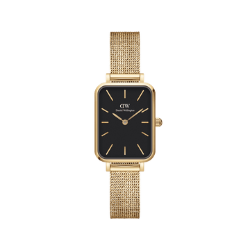 Daniel Wellington Quadro 20X26 Pressed Evergold Gold & White Watch