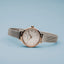 Bering Classic 26mm Rose Gold Silver Milanese Strap Watch