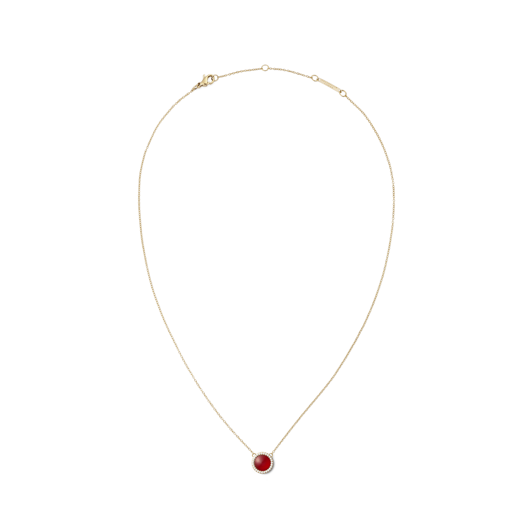 Daniel Wellington Audrey Necklace  Red Agathe Gold