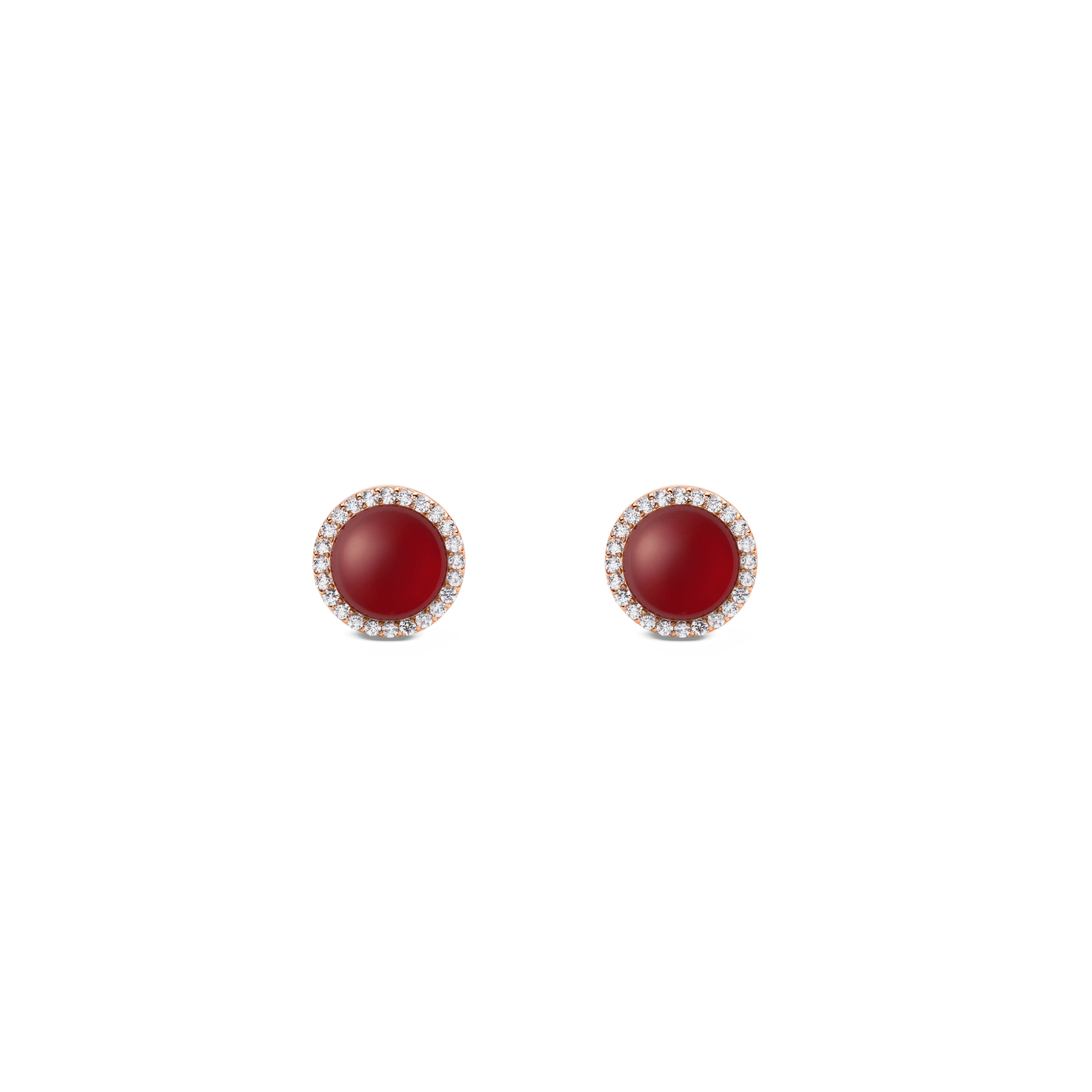 Daniel Wellington Audrey Earrings Red Agathe Rose Gold