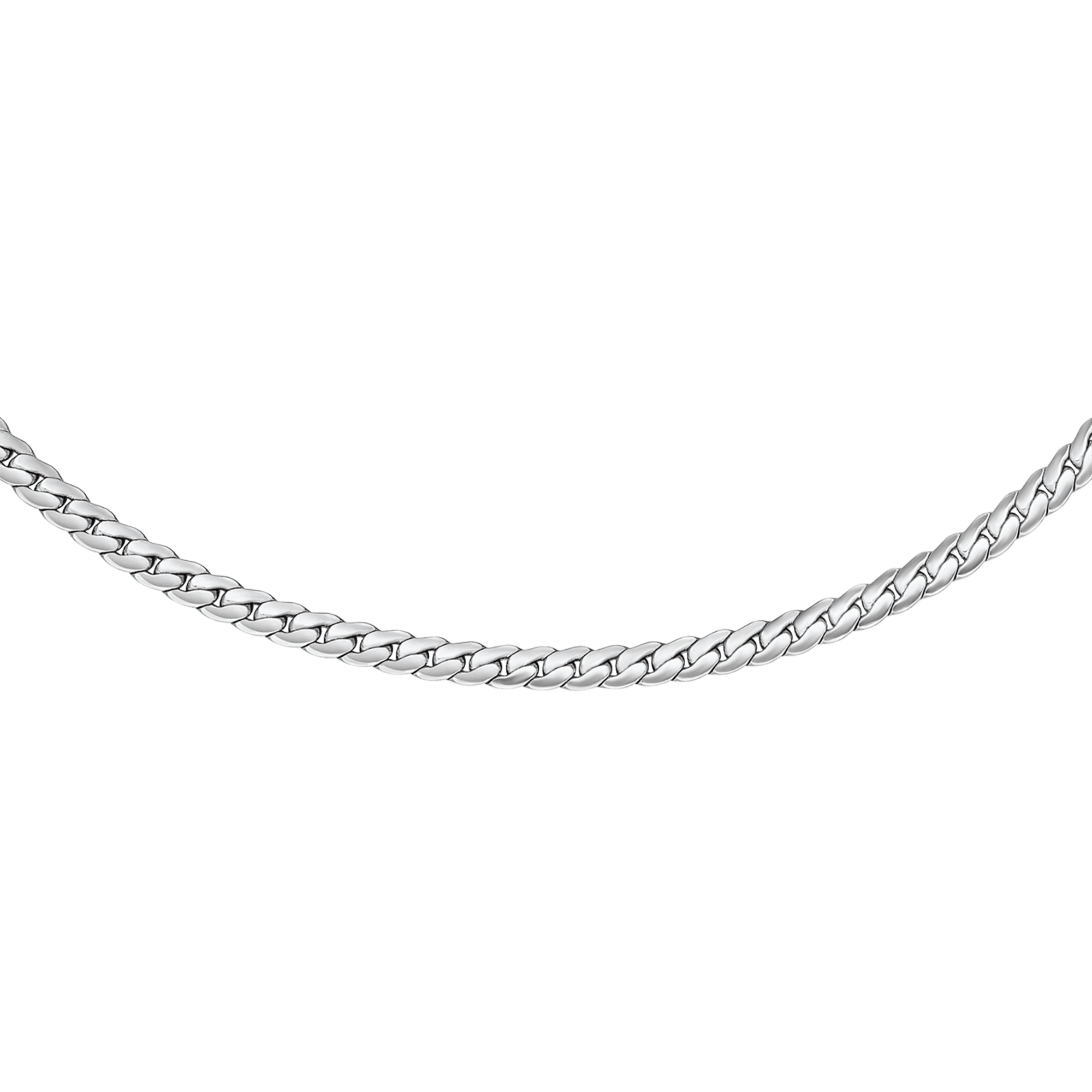 Daniel Wellington Elan Flat Chain Necklace Long Silver