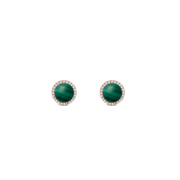Daniel Wellington Audrey Earrings Malachite Rose Gold