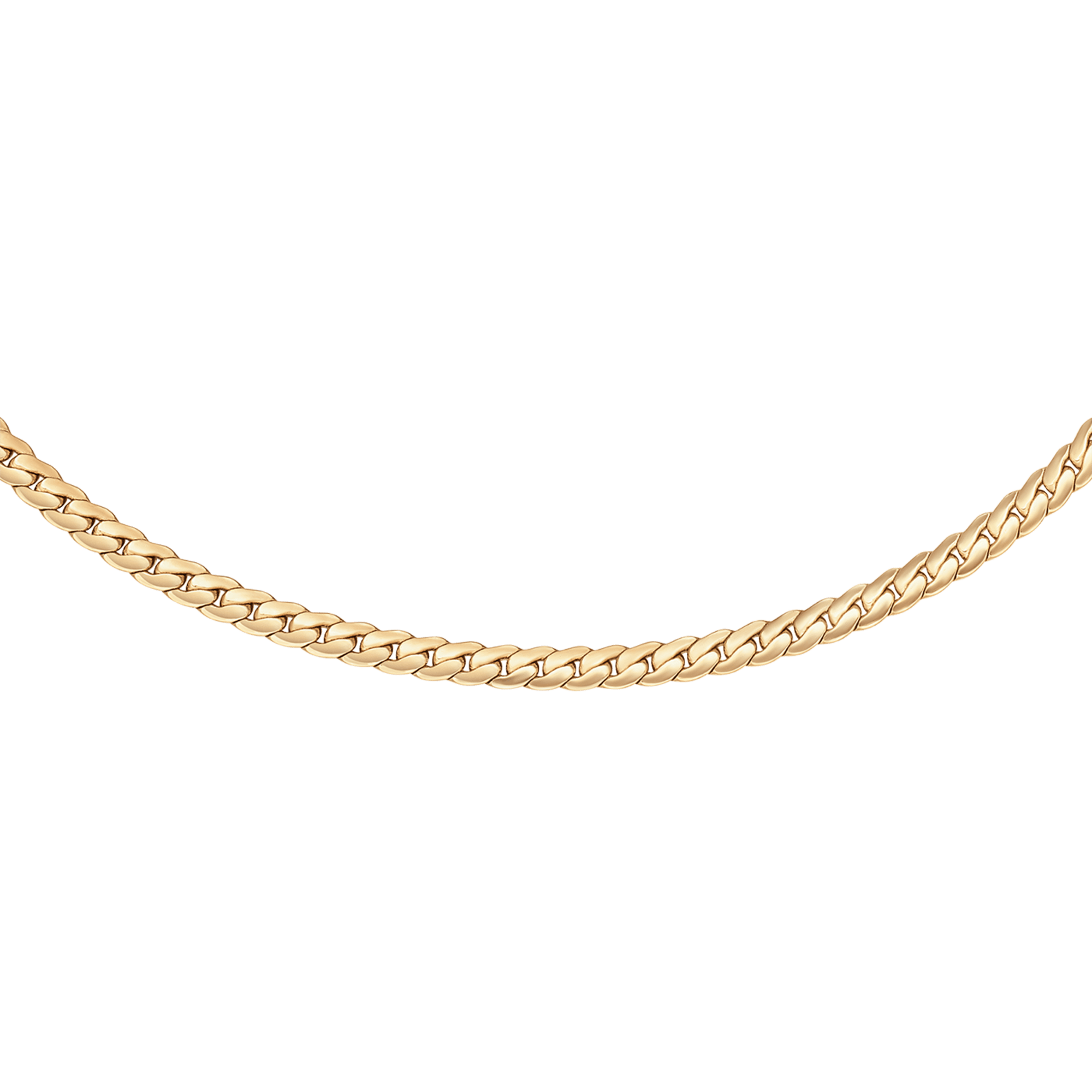 Daniel Wellington Elan Flat Chain Necklace Short Gold