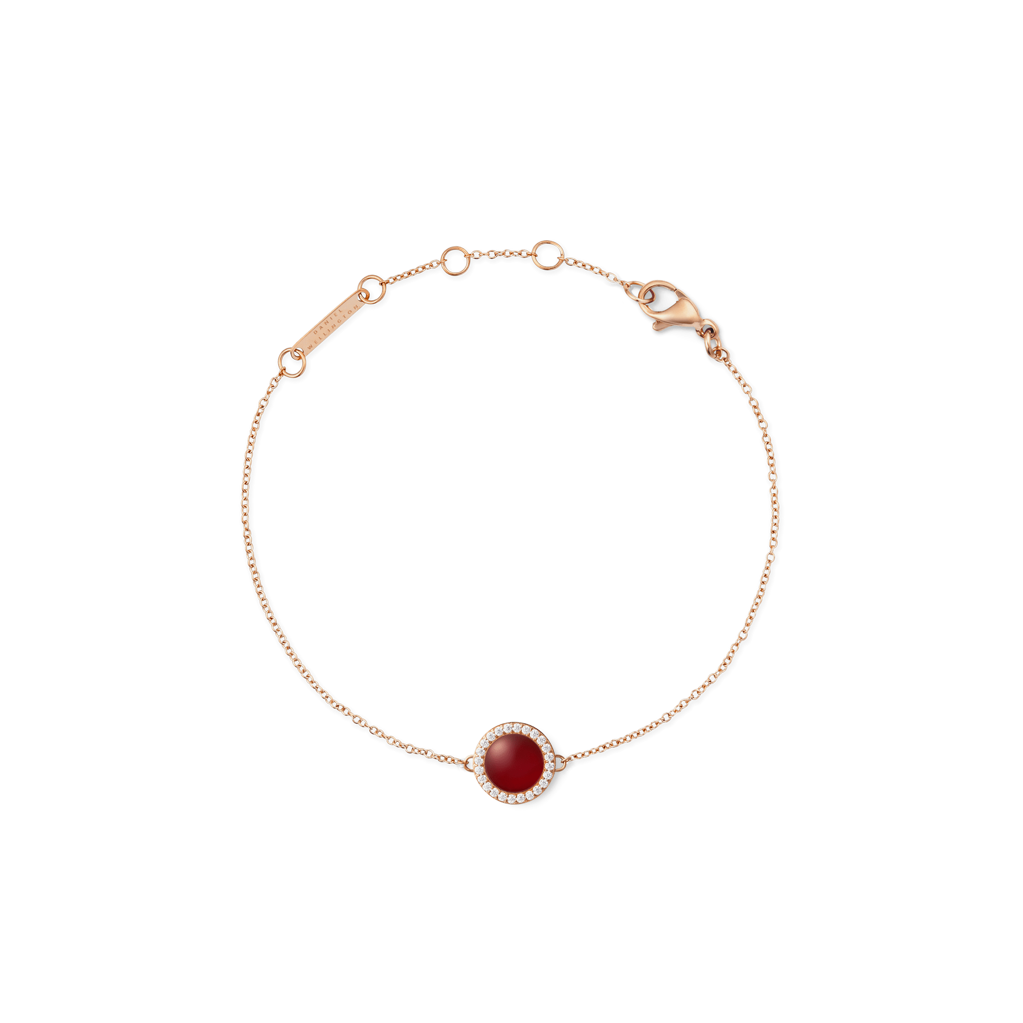 Daniel Wellington Audrey Bracelet  Red Agathe Rose Gold