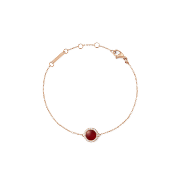 Daniel Wellington Audrey Bracelet  Red Agathe Rose Gold