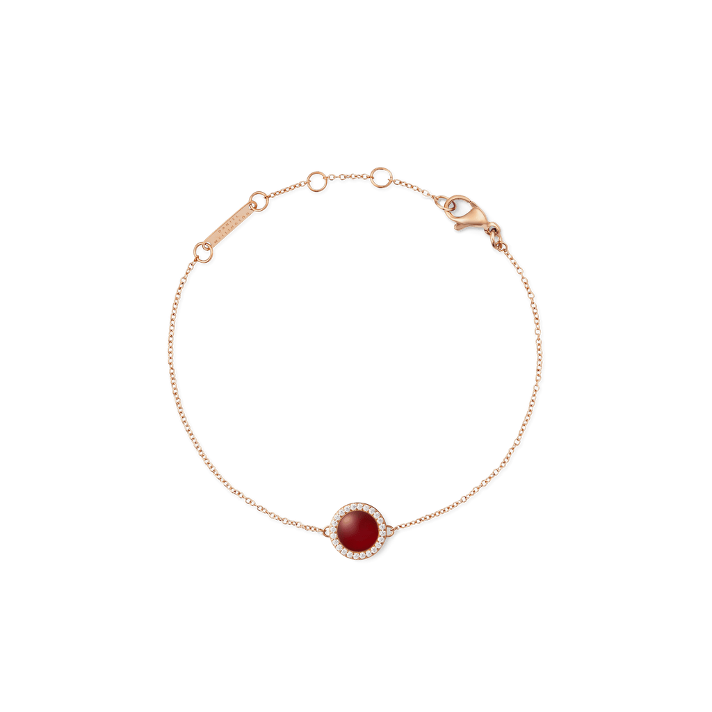 Daniel Wellington Audrey Bracelet  Red Agathe Rose Gold