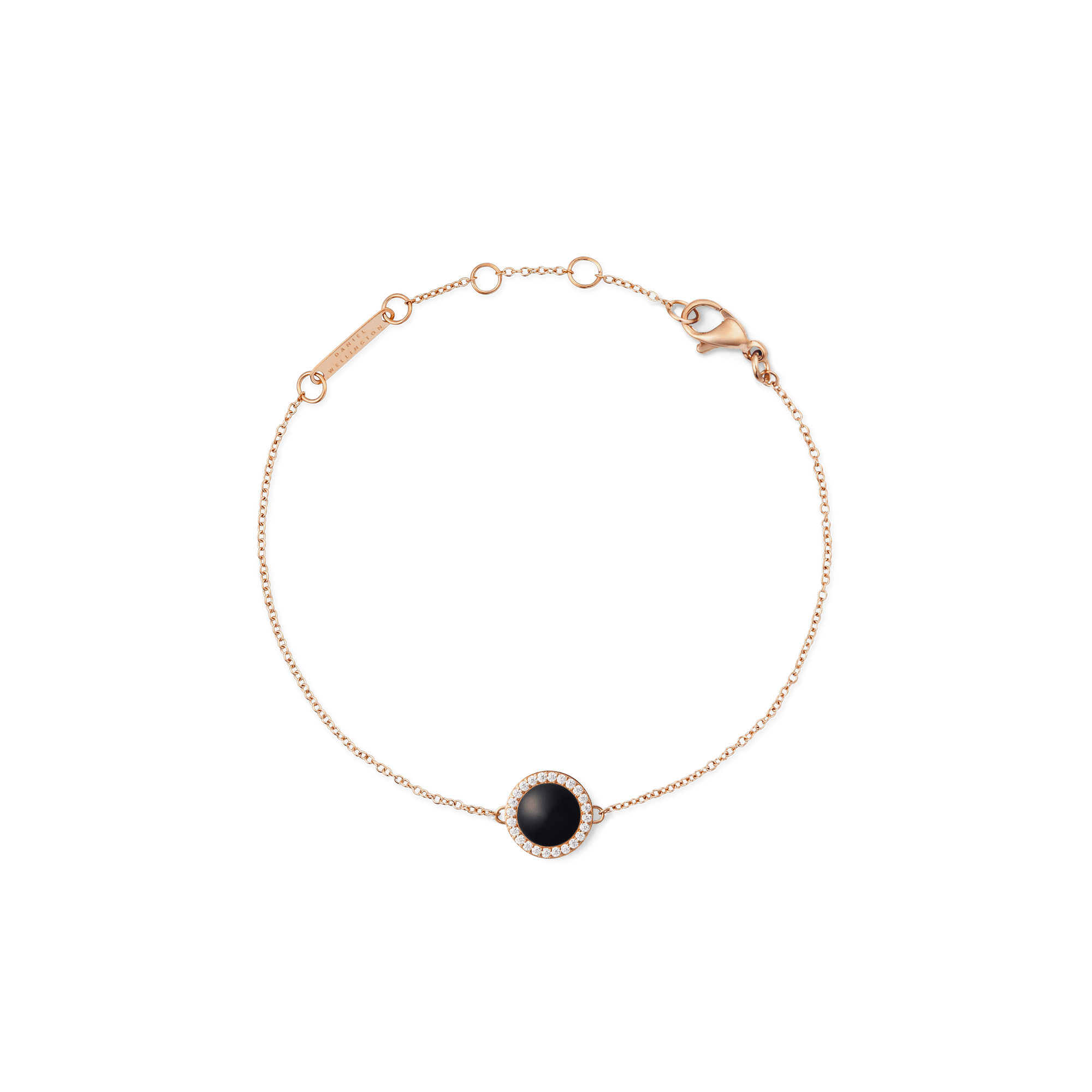 Daniel Wellington Audrey Bracelet Black Agathe Rose Gold