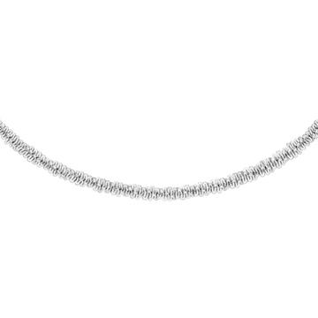 Daniel Wellington Elan Twisted Chain Necklace Long Silver
