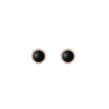 Daniel Wellington Audrey Earrings Black Agathe Rose Gold