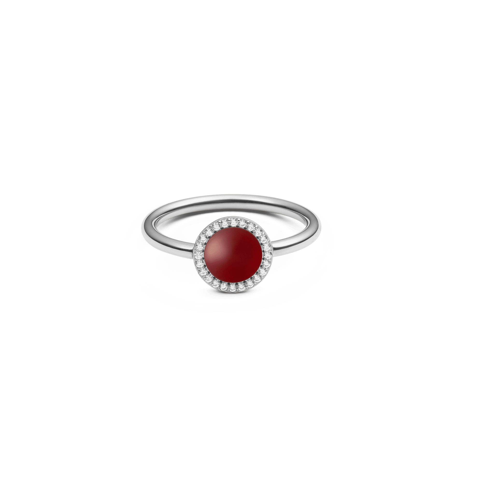 Daniel Wellington Audrey Ring  Red Agathe Silver