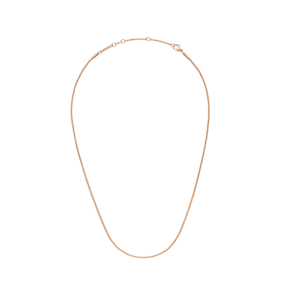 Daniel Wellington Elan Twisted Chain Necklace Short Rose Gold