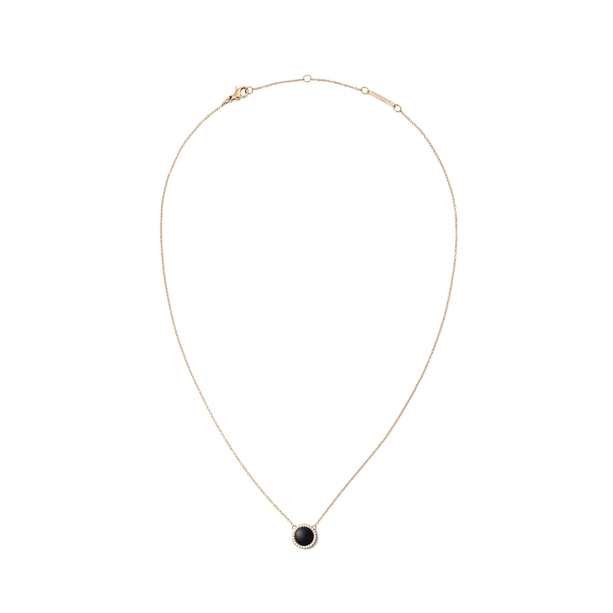 Daniel Wellington Audrey Necklace Black Agathe Rose Gold