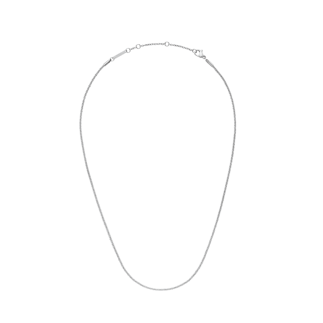 Daniel Wellington Elan Twisted Chain Necklace Long Silver