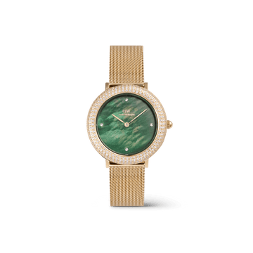 Daniel Wellington Crystalline Bezel Evergold Green Watch
