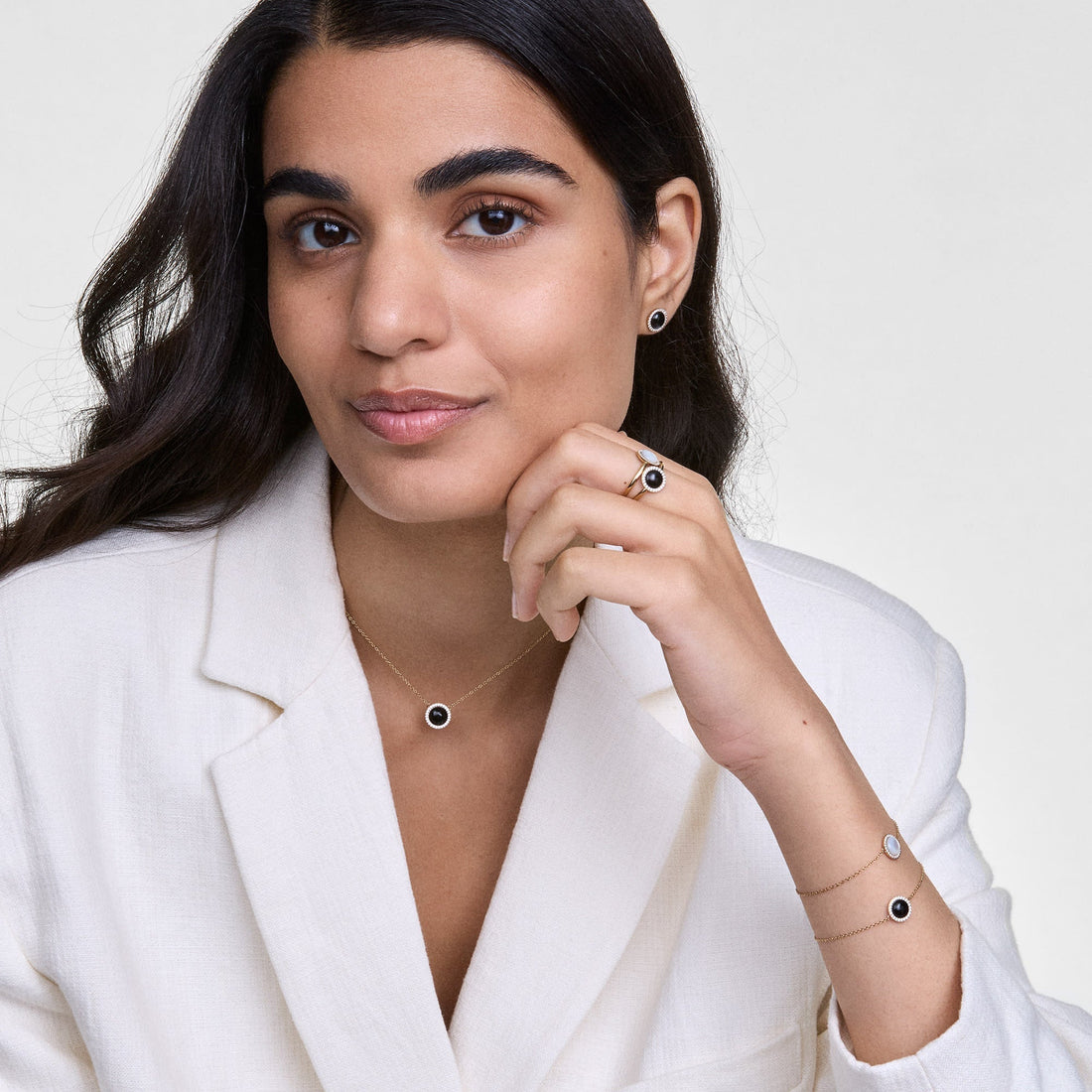 Daniel Wellington Audrey Ring Black Agathe Gold