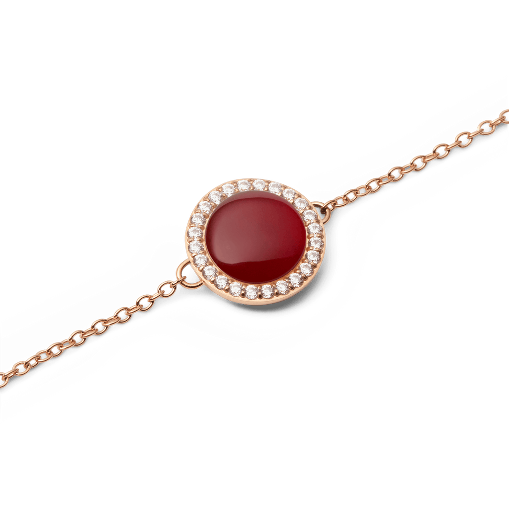 Daniel Wellington Audrey Bracelet  Red Agathe Rose Gold