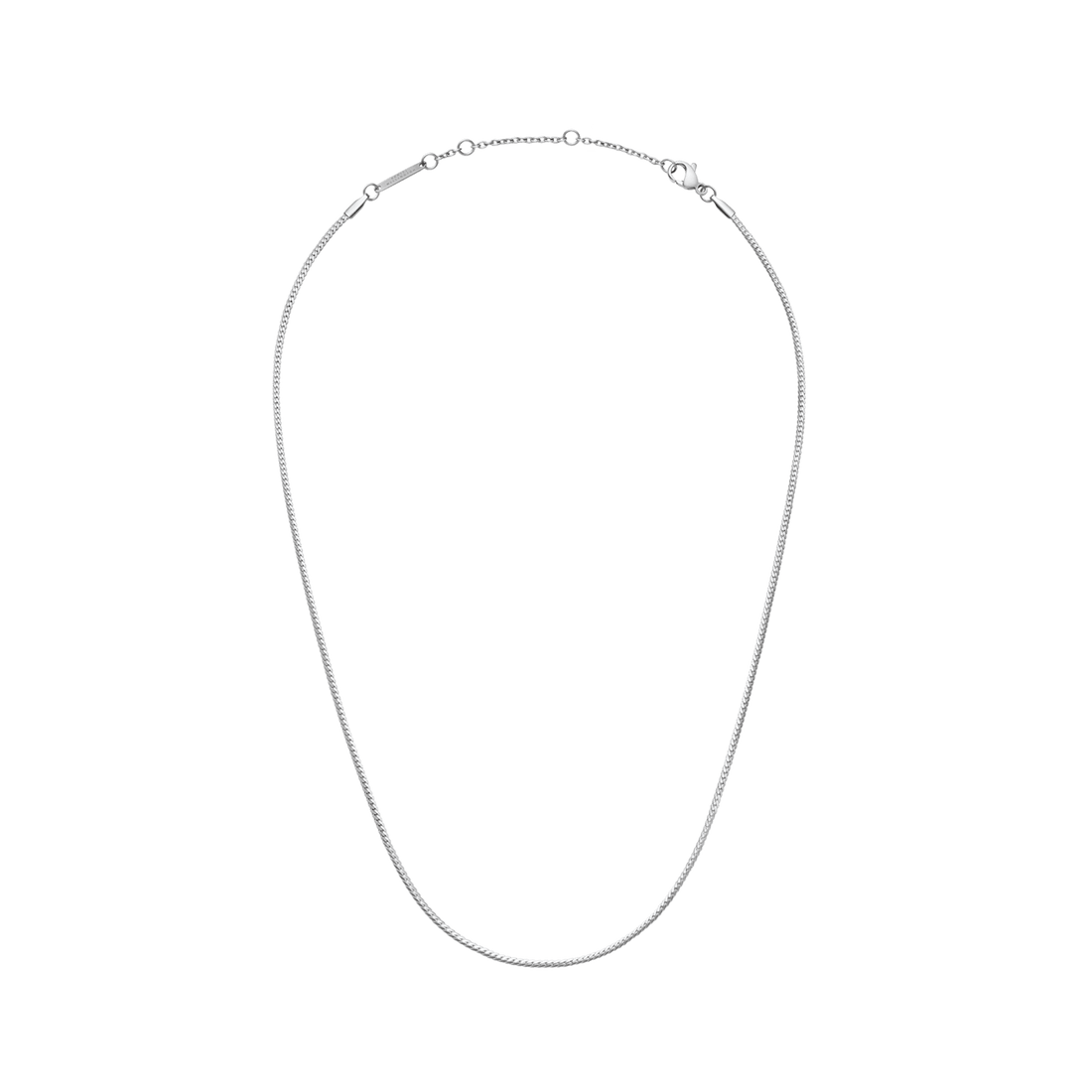 Daniel Wellington Elan Flat Chain Necklace Short Silver