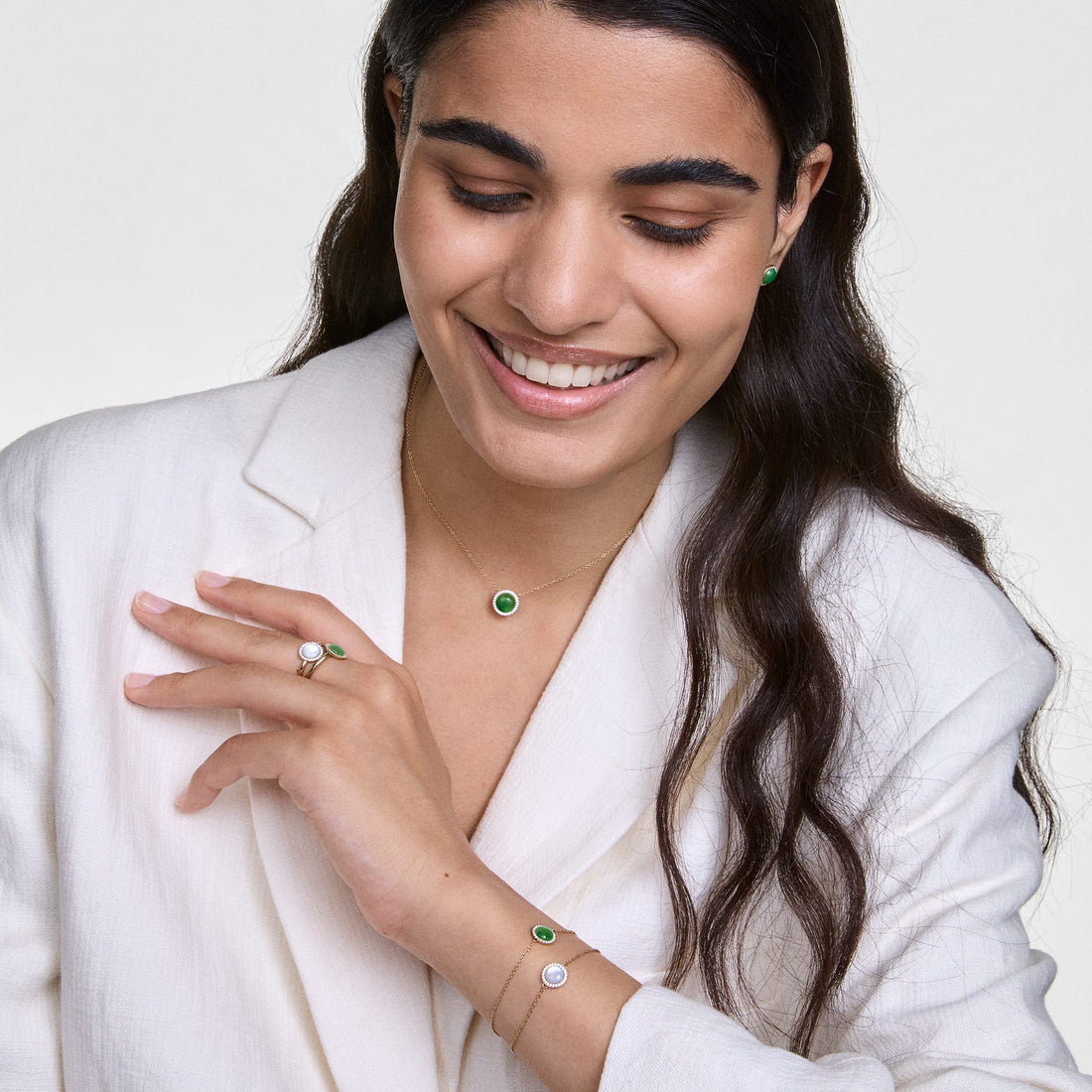 Daniel Wellington Audrey Ring Jade Gold